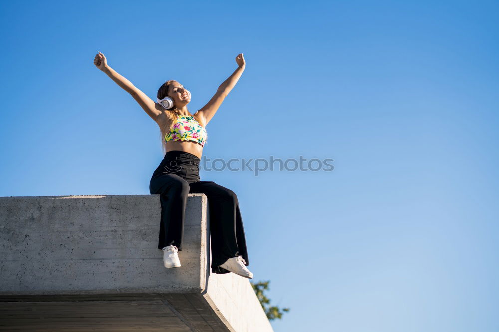 Similar – Image, Stock Photo female runner portrait