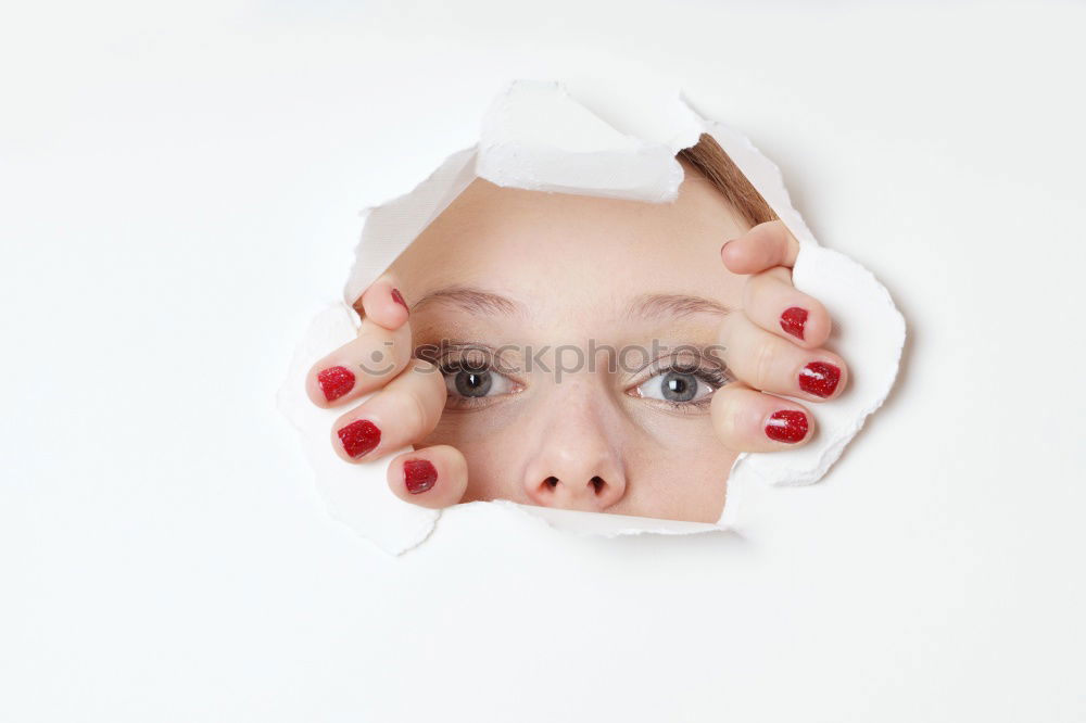 Similar – Image, Stock Photo Make-up girl Girl Infancy