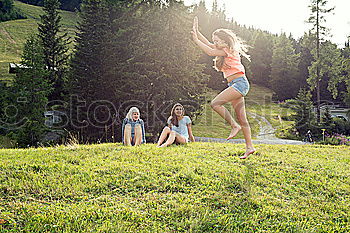 Similar – happy lovers on Holiday in the alps mountains