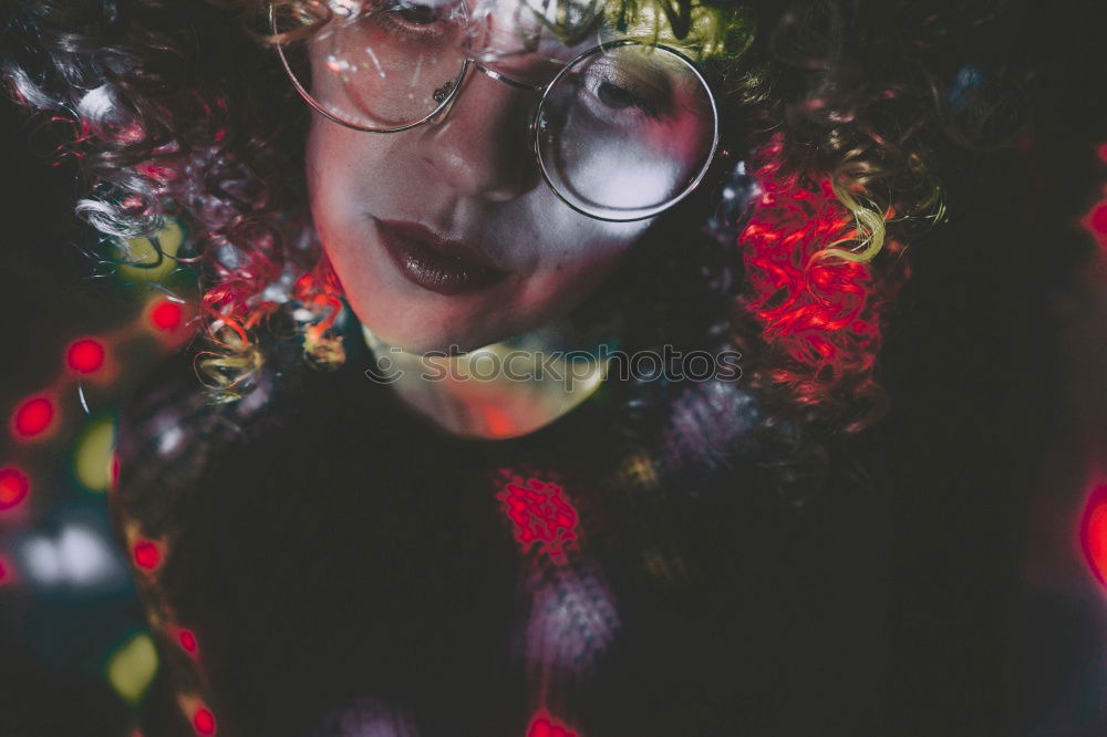 Similar – Image, Stock Photo Curly woman posing in city