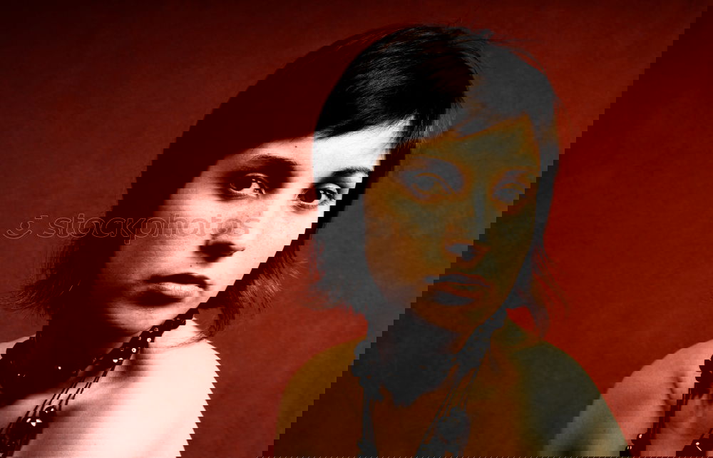Similar – Image, Stock Photo red Young woman