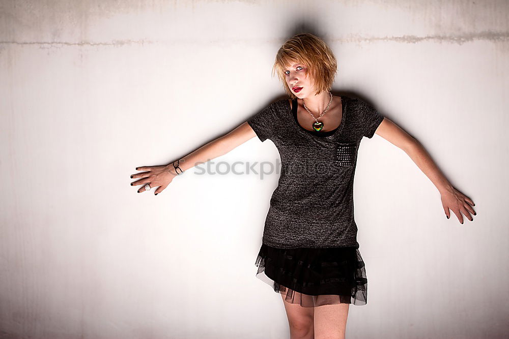 Similar – Artistic portrait of a young woman through a crystal ball