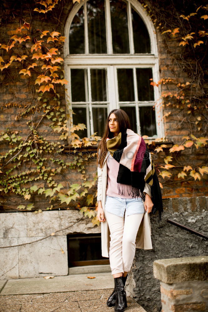 Similar – Image, Stock Photo Woman on fence in park