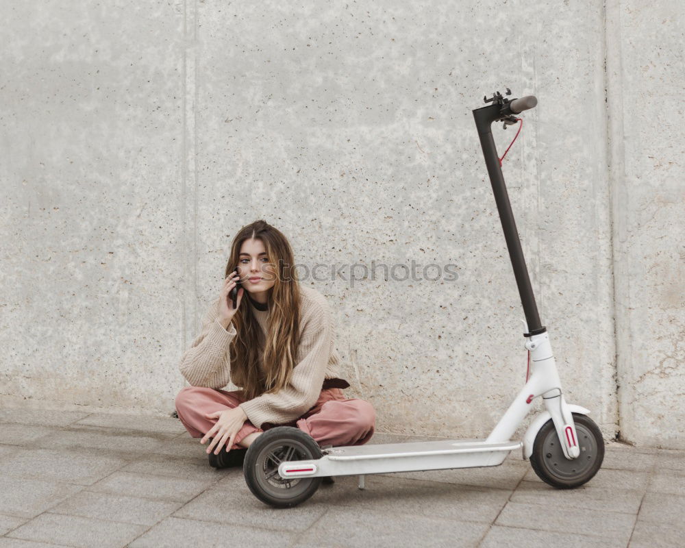 Similar – Foto Bild Frau mittleren Alters auf einem Elektroroller