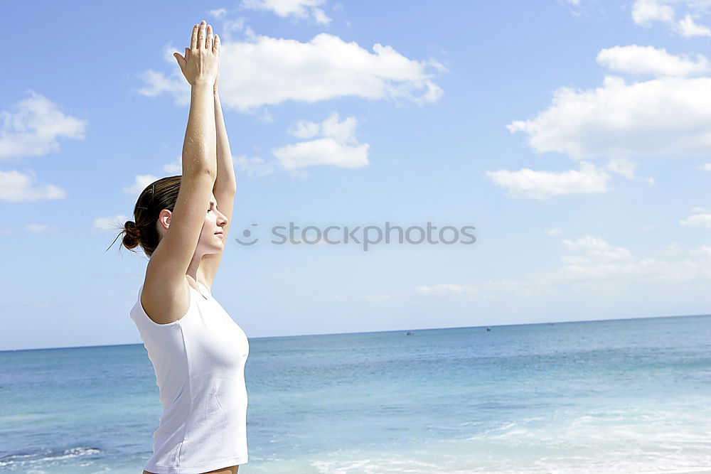 Similar – Image, Stock Photo Diver in wet suit standing on beach