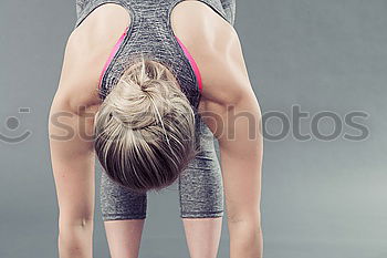 Similar – Image, Stock Photo young woman doing work out at home