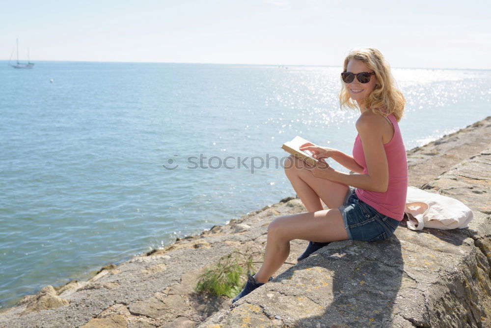 Similar – Image, Stock Photo Autumn day at the beach