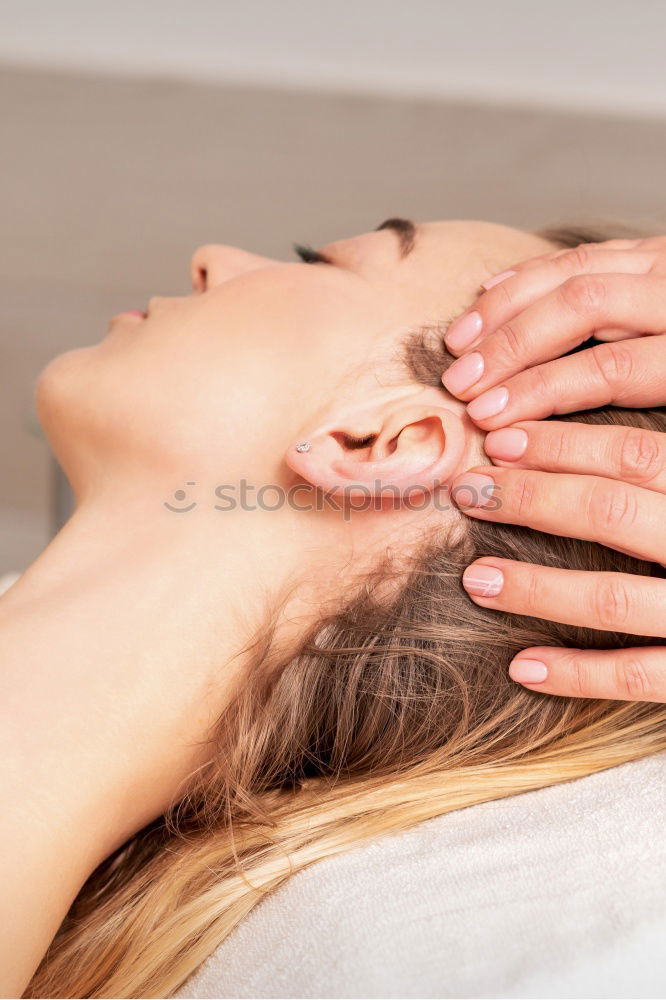 Similar – Neck massage, hands close-up