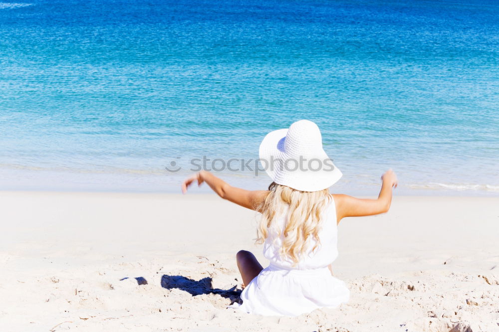 Similar – Image, Stock Photo Black woman relaxed in holidays