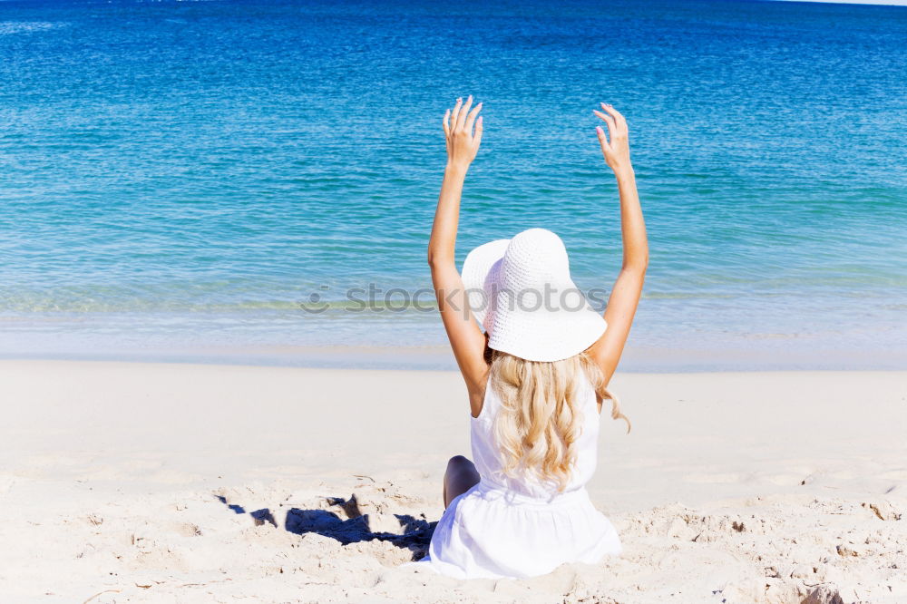 Similar – Image, Stock Photo Children throw stones at the wate