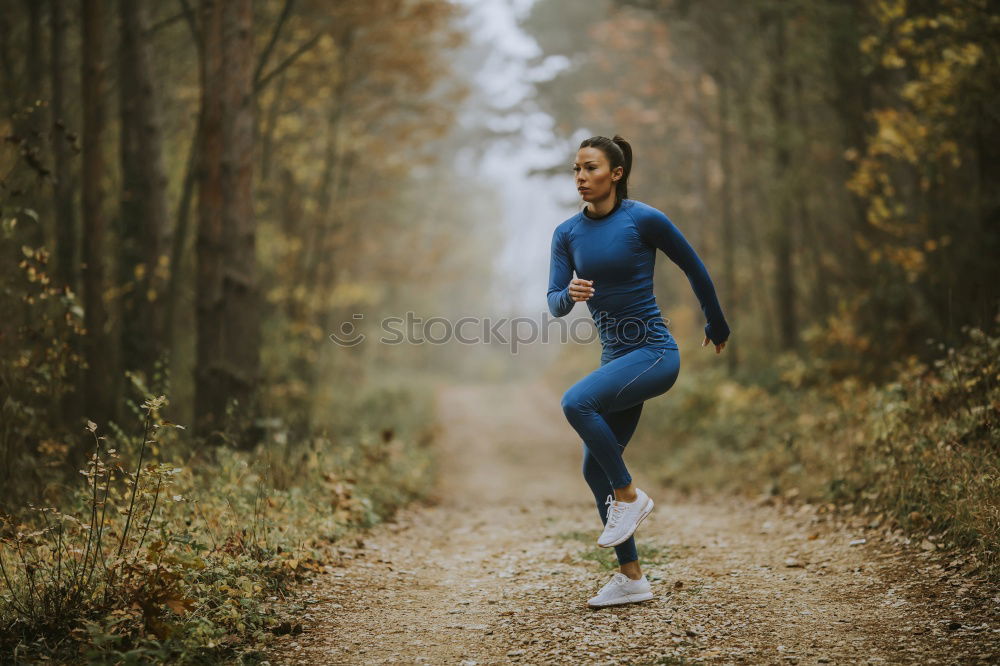 Similar – Image, Stock Photo young runner man by the mountain