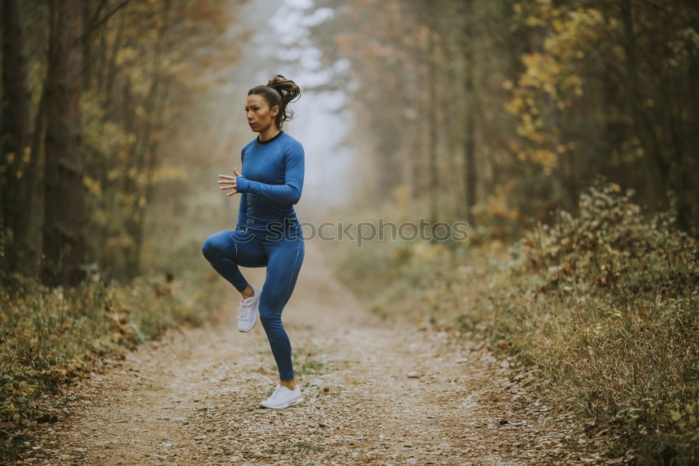 Similar – Image, Stock Photo young runner man by the mountain