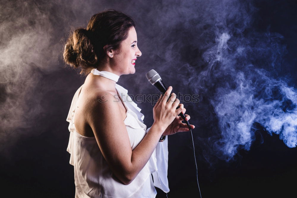 Similar – Young girl sitting on the floor and smoke