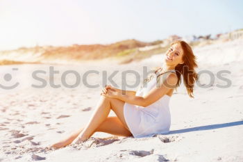 Similar – Image, Stock Photo Woman on the Atlantic in Portugal in December