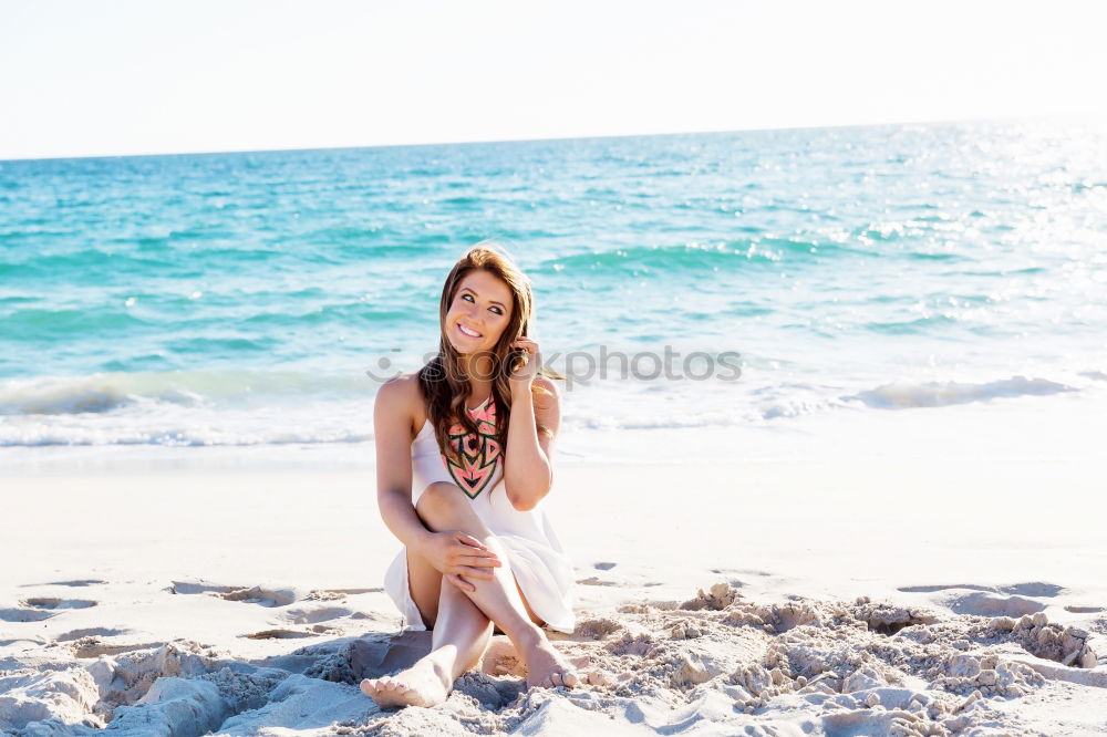 Similar – Image, Stock Photo Girl at Coronado Beach, San Diego