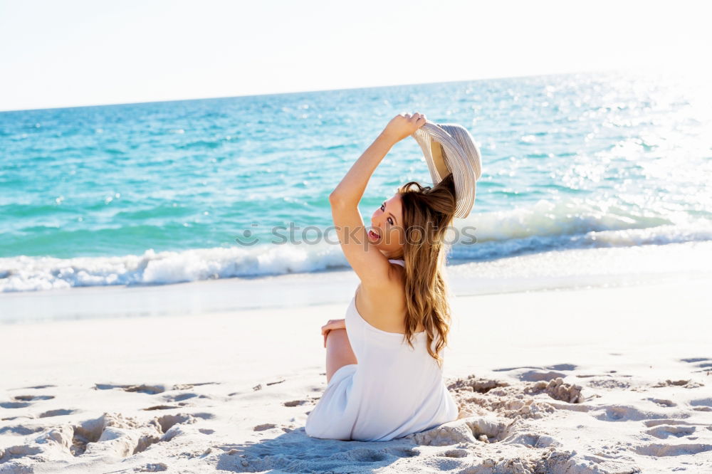 Similar – Yoga on the beach