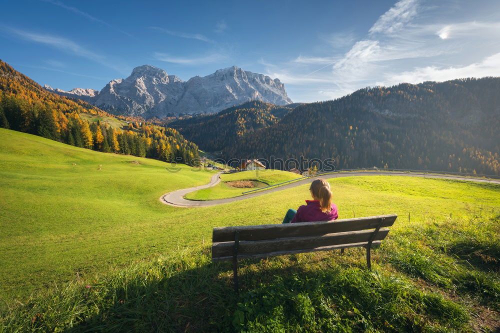 Similar – happy lovers on Holiday in the alps mountains