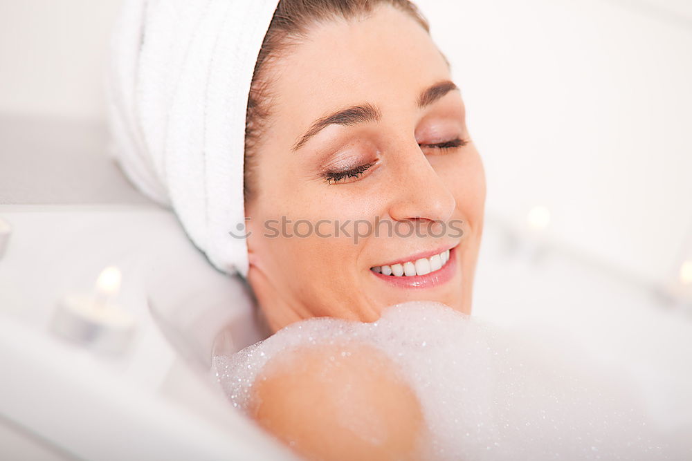 Similar – Woman lying in tub doing hydrotherapy treatment