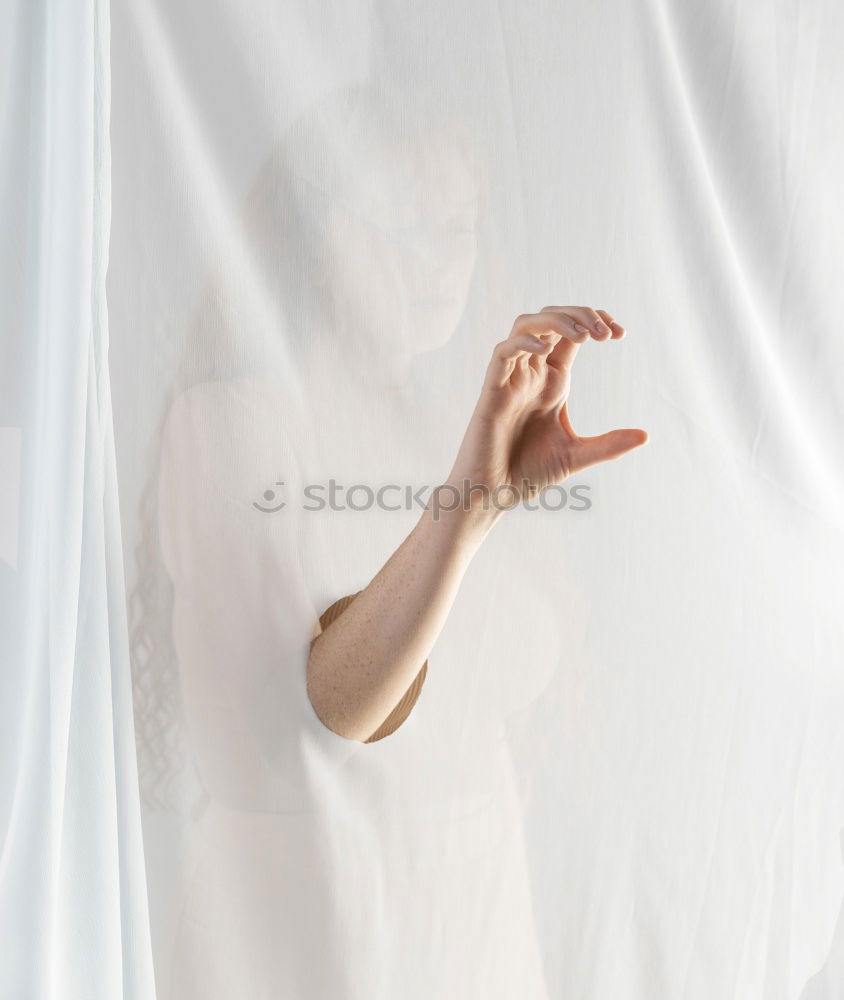 Similar – Image, Stock Photo Young redhead woman with a yellow dress in a yellow room