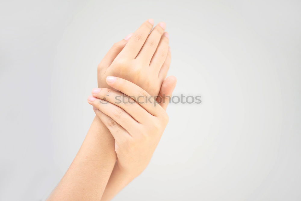 Similar – Image, Stock Photo men’s health: back massage for diseases