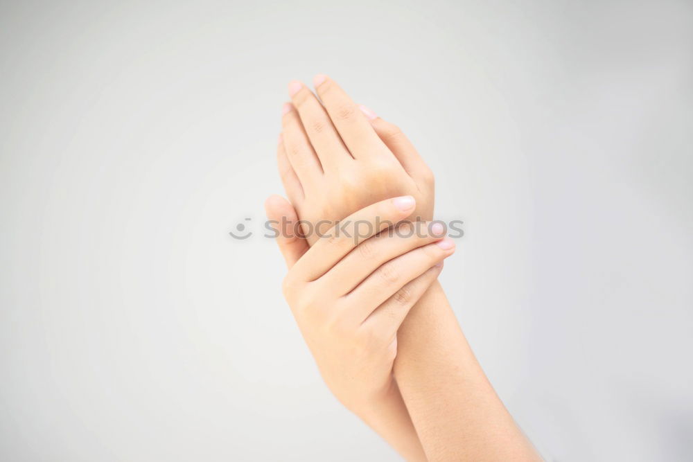 Similar – Image, Stock Photo men’s health: back massage for diseases
