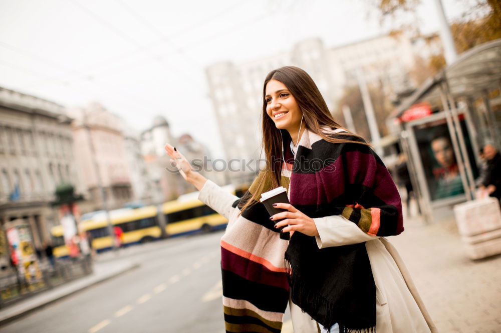 Similar – Image, Stock Photo Cheerful ethnic woman walking at street