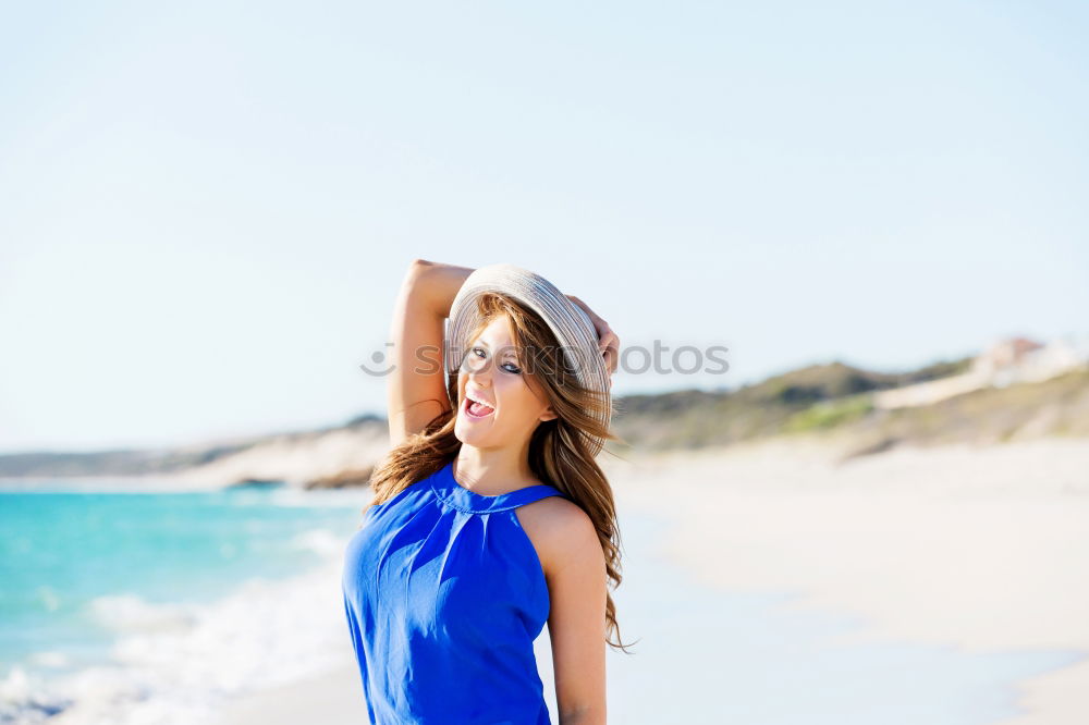 Similar – Image, Stock Photo Woman on the Atlantic in Portugal in December