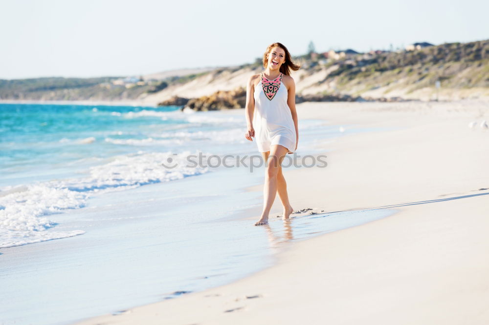 Image, Stock Photo Girl at Bavaro Beaches in Punta Cana, Dominican Republic