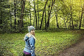 Similar – Senior Man Running in the Forest