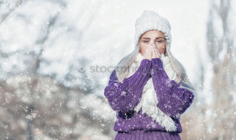 Similar – Image, Stock Photo Young woman holding a piece of ice