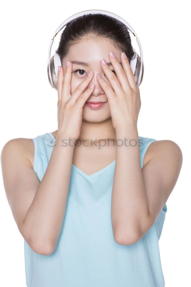 Similar – Image, Stock Photo Anonymous woman throwing a hat