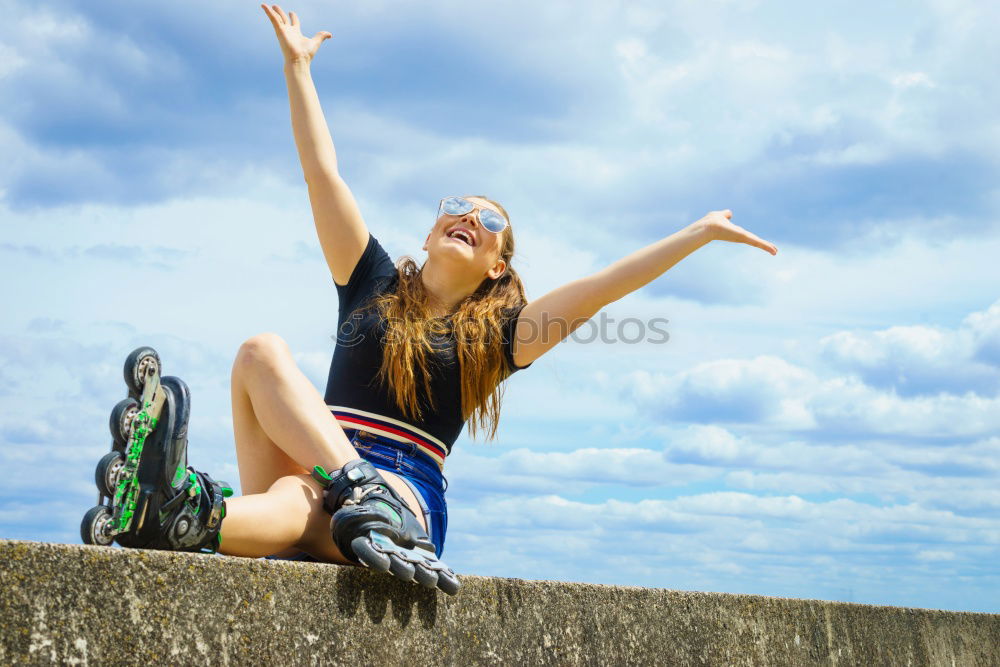 Similar – Image, Stock Photo Beautiful young playing with her dog.