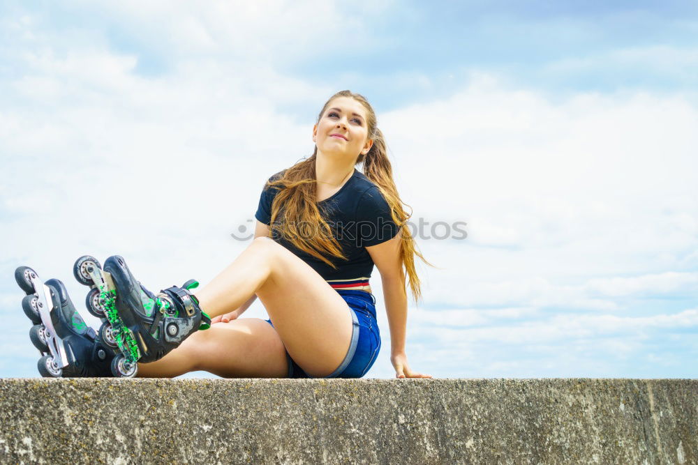 Similar – Image, Stock Photo Sporty woman outdoor sports