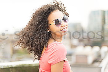 Similar – cheerful black afro woman outdoors