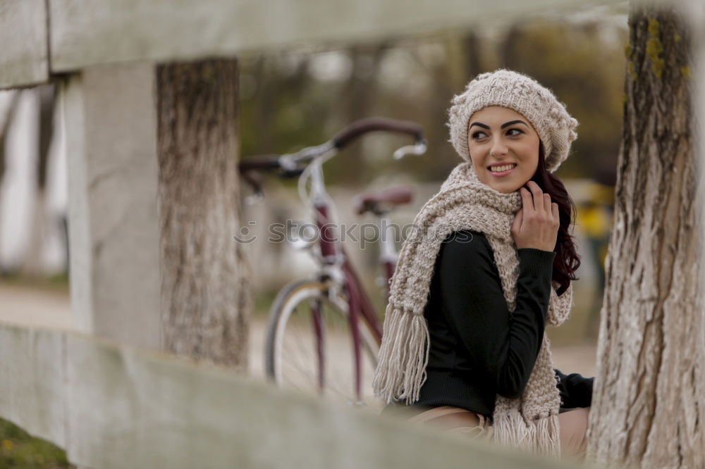 Similar – Teen alone in a park with her camera