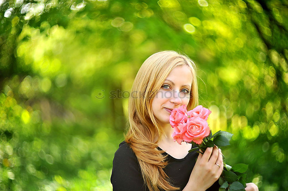 Similar – Image, Stock Photo Pink Rain Human being