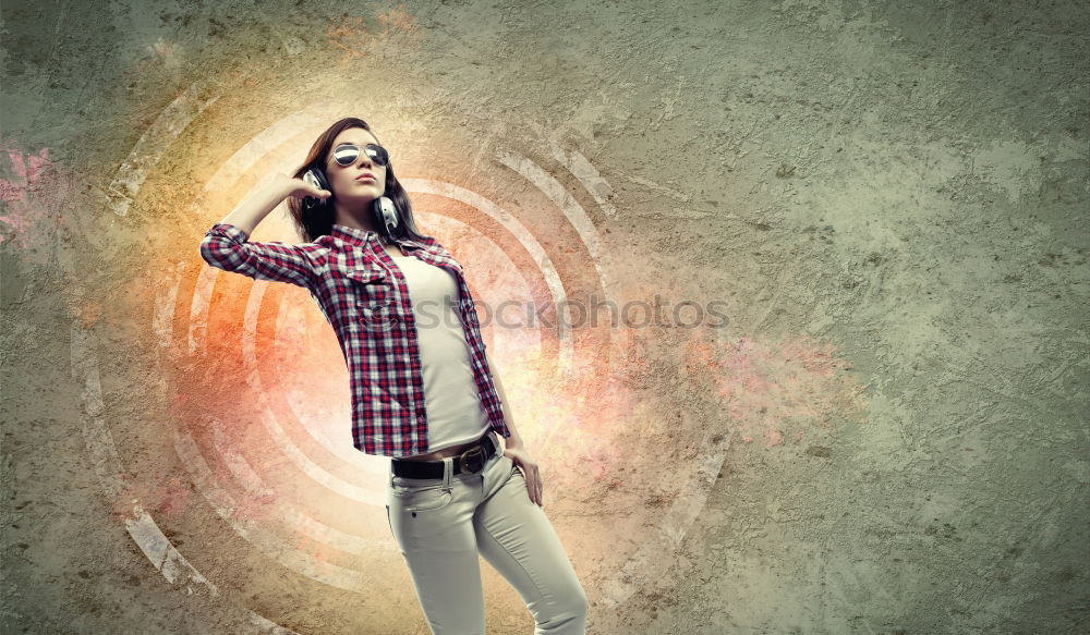 Image, Stock Photo Rainy days I. Young woman