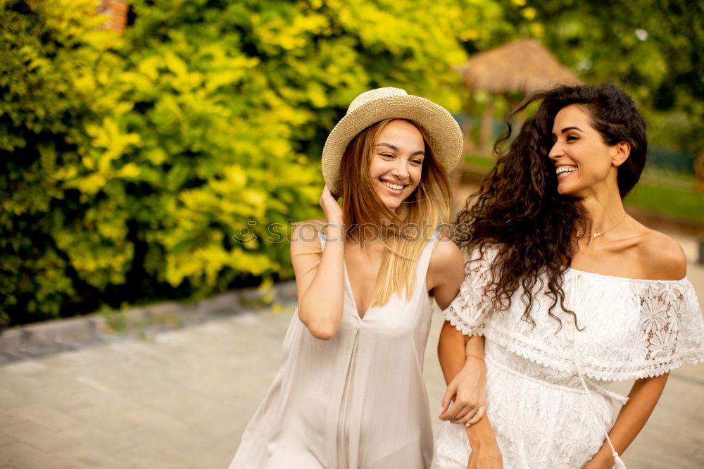 Similar – Image, Stock Photo Beautiful women drinking wine in the park.