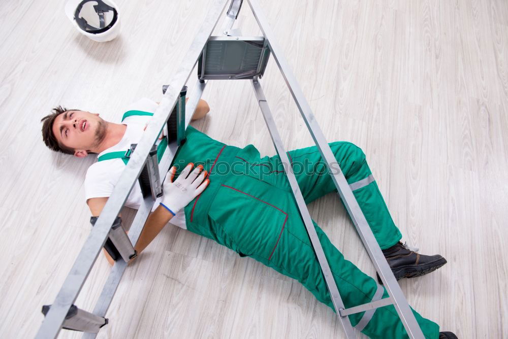 Similar – Image, Stock Photo Man with barbell on a bench press training