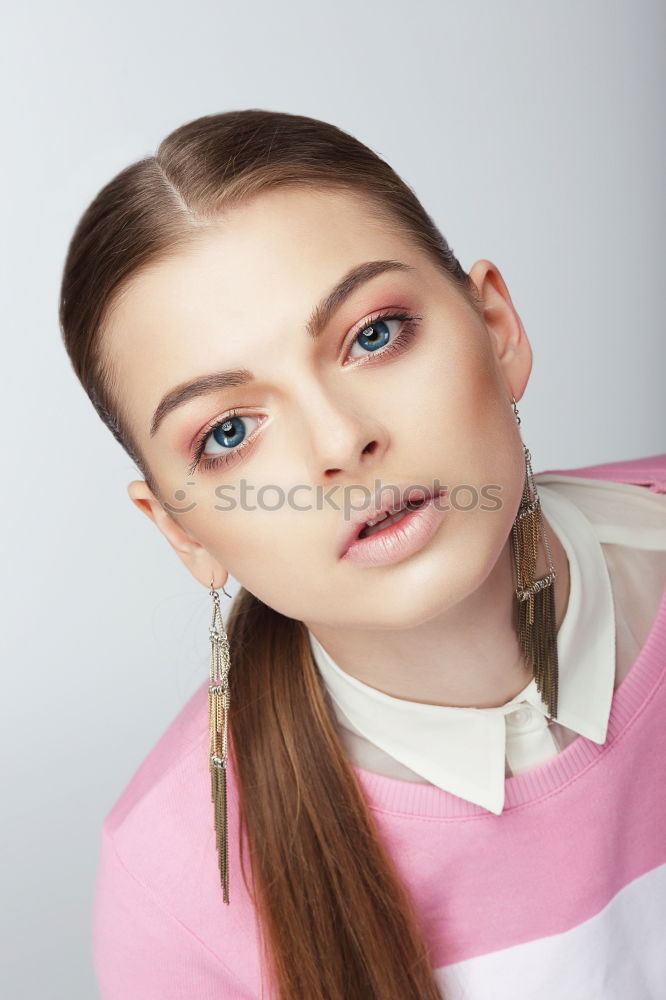 Similar – Image, Stock Photo Blonde woman with nose piercing