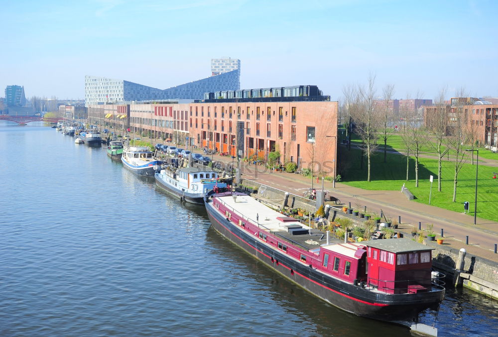 Similar – Image, Stock Photo View of the Elbphilharmonie along a ship in Hamburg’s inland harbor