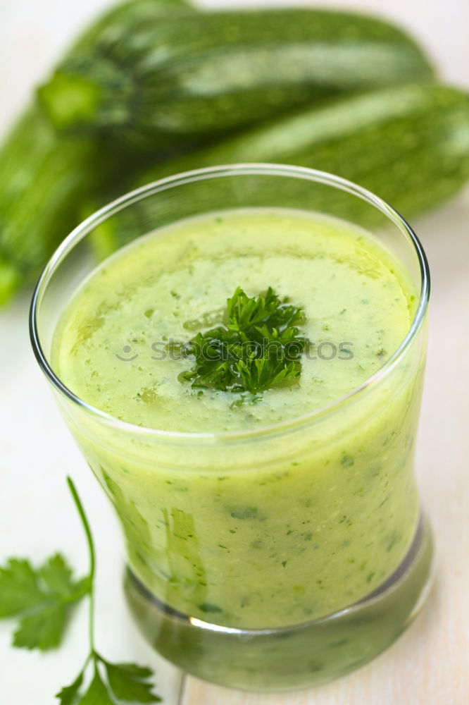 Similar – Smoothie with green vegetables in a jar