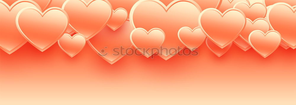 Image, Stock Photo Frame background with hearts for Valentine’s Day