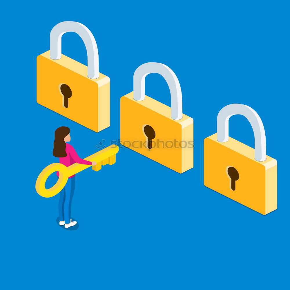 Similar – Image, Stock Photo Lock as a symbol for data protection & DSGVO