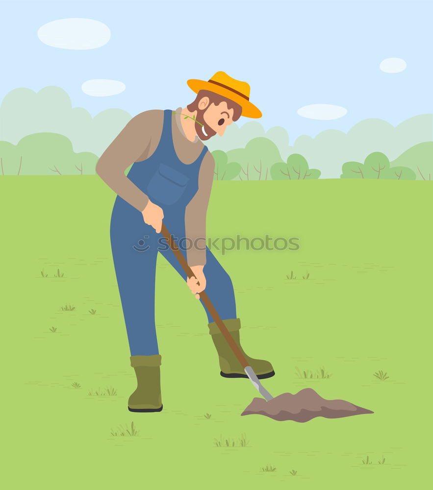 Similar – digging up Plant Grass