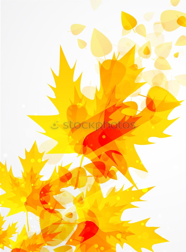 Similar – Autumn background with flying tree leaves