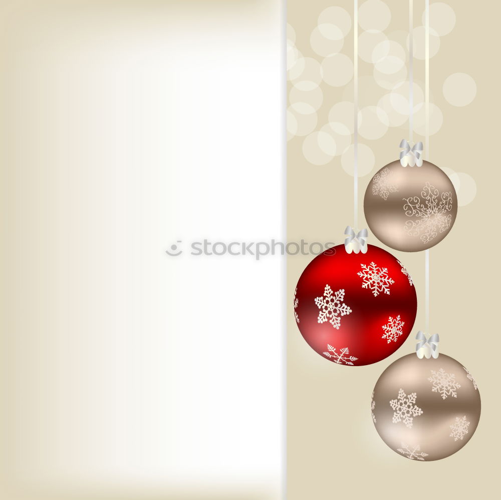 Similar – Image, Stock Photo Two red Christmas baubles