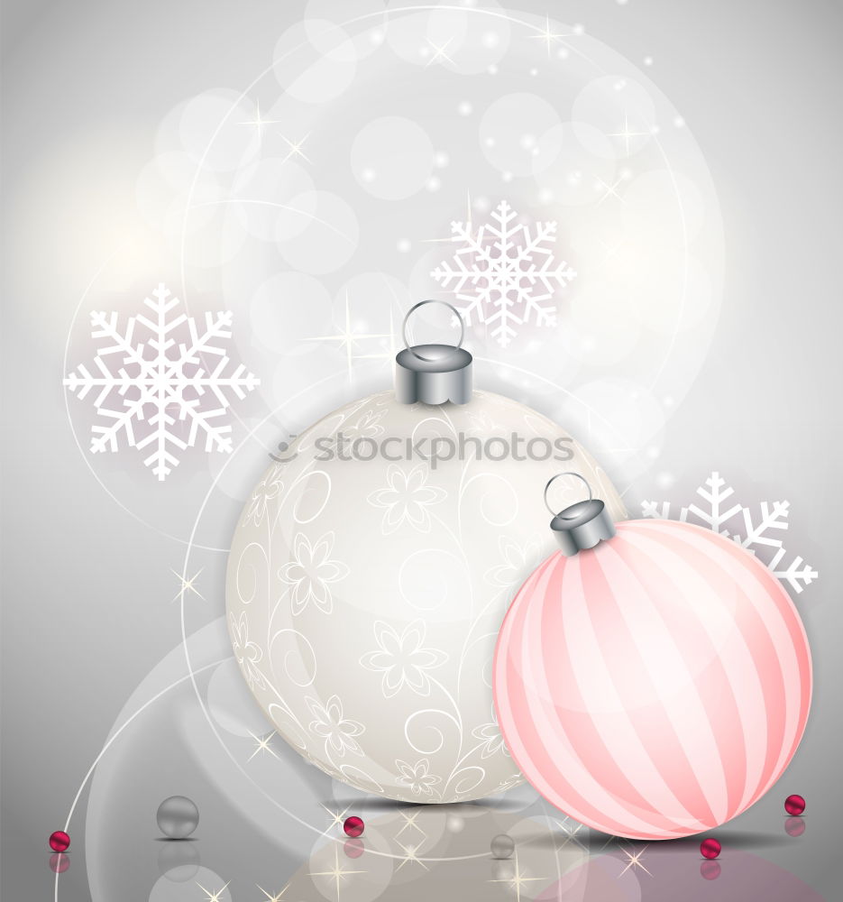 Similar – Image, Stock Photo Two Hanging Christmas Balls