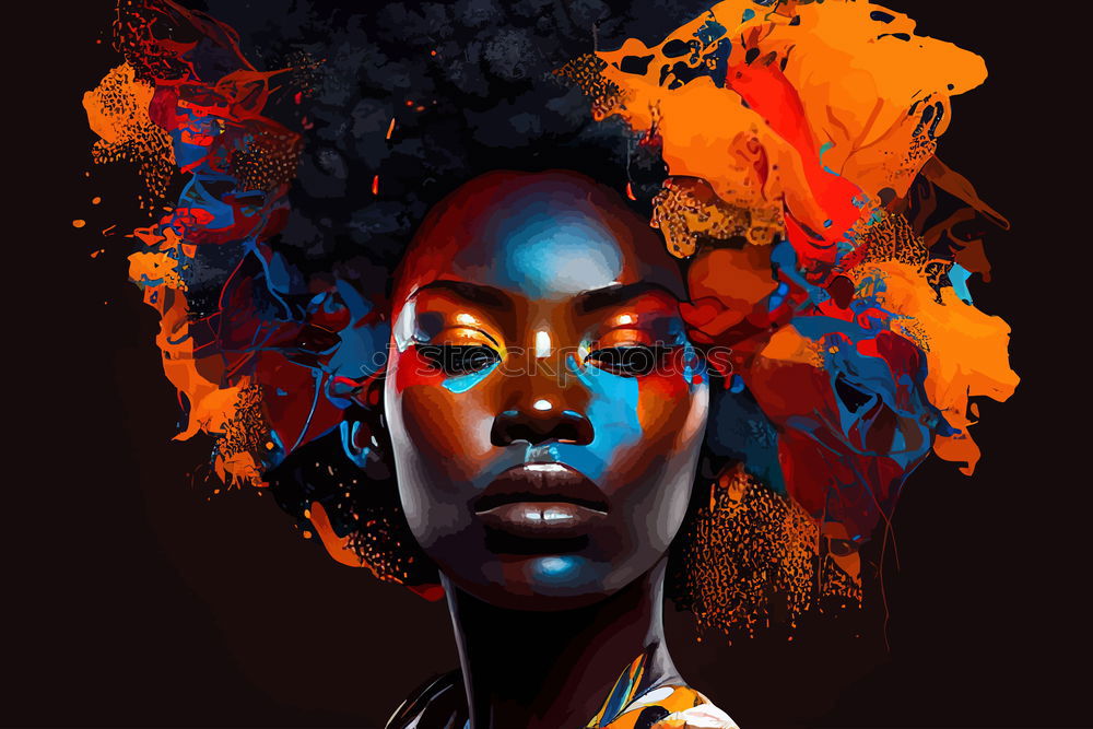 Similar – Image, Stock Photo made-up woman in cloth