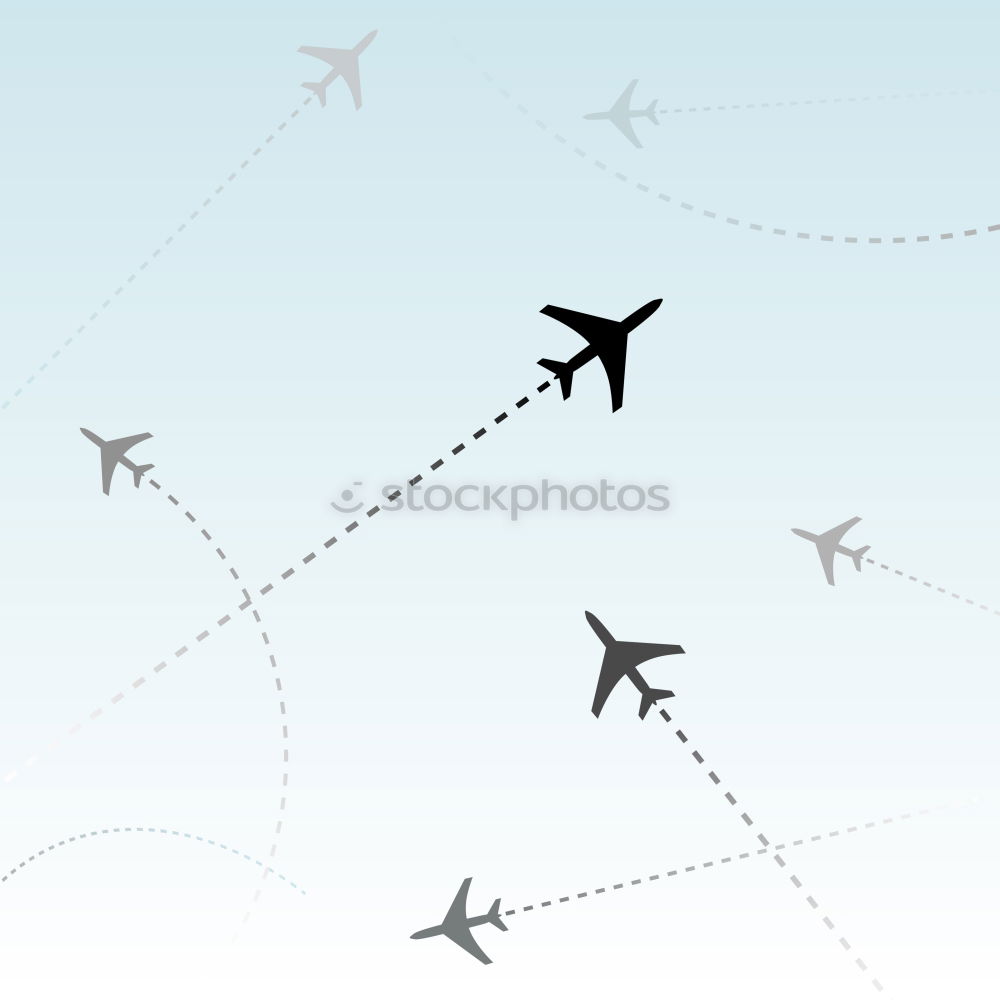 Similar – Image, Stock Photo jet airplane travel concept, minimal art, colorful background